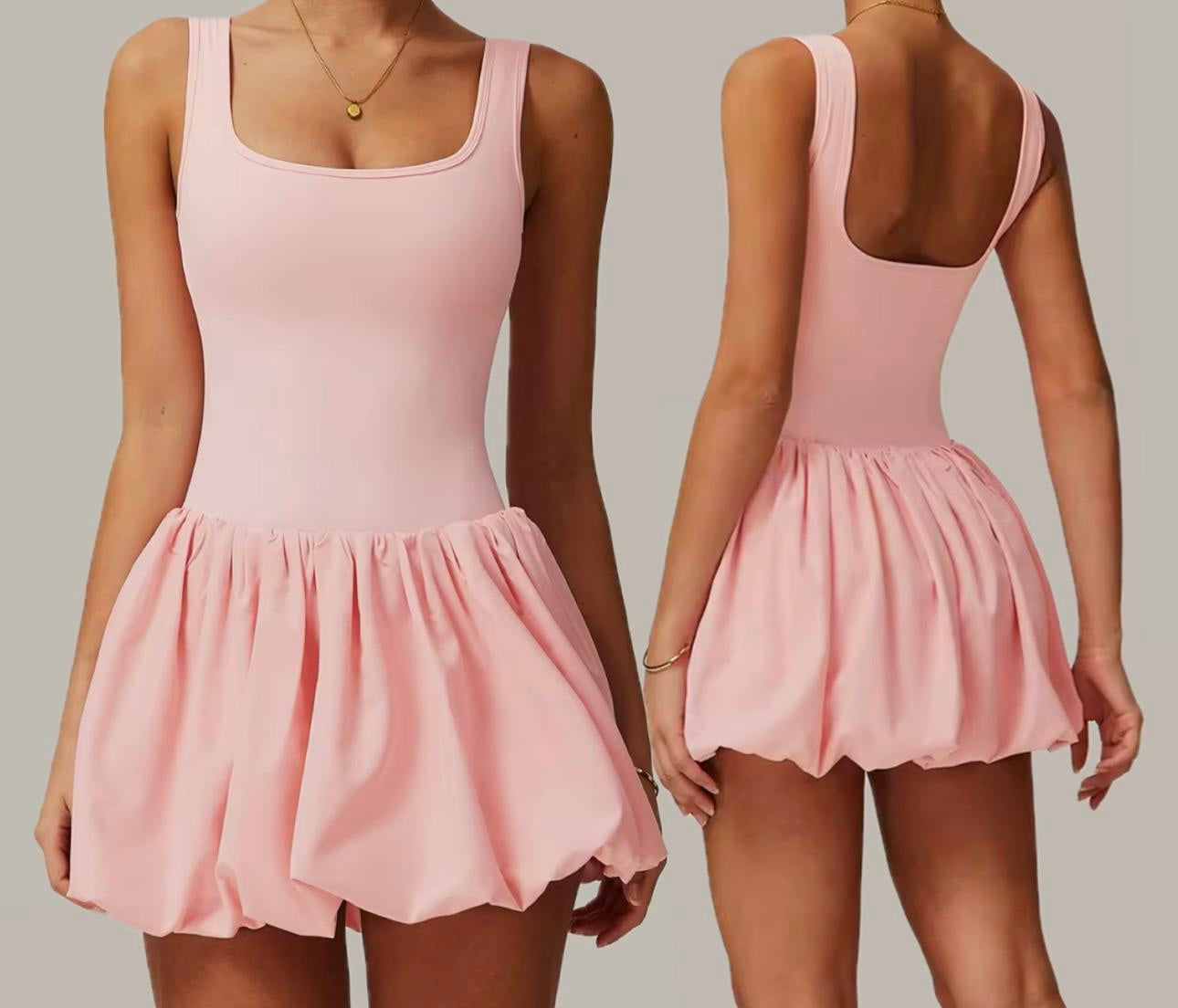 Balloon Skirt Swimsuit