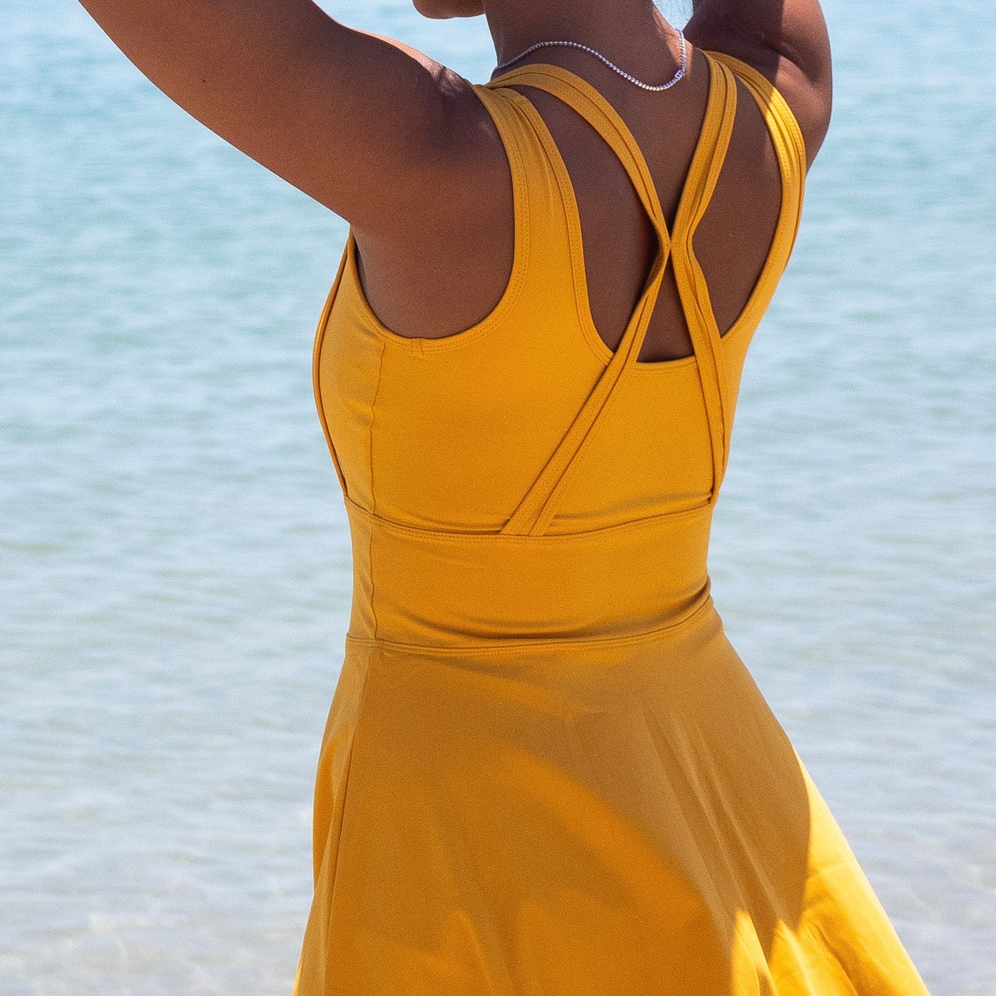 Beige & Yellow swimwear